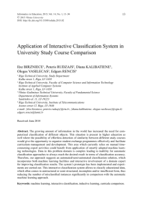 Application of Interactive Classification System in University Study