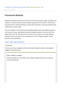 Fluorescent Ballasts - Business Energy Advisor