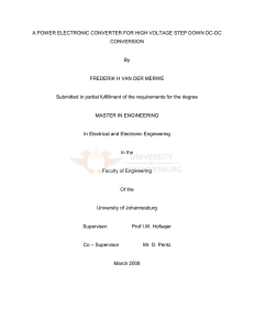 A power electronic converter for high voltage step down DC