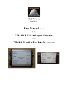 TPI-1001-A User Manual - RF