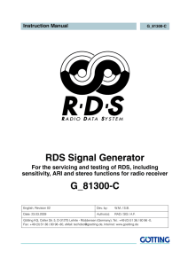 RDS Signal Generator G_81300-C