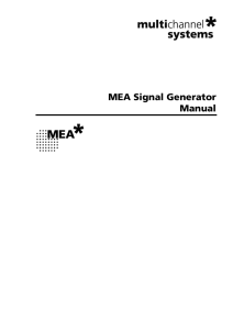 MEA Signal Generator Manual