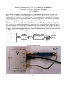 Return Loss measurement application note