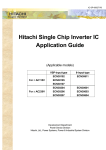 Hitachi Single Chip Inverter IC Application Guide