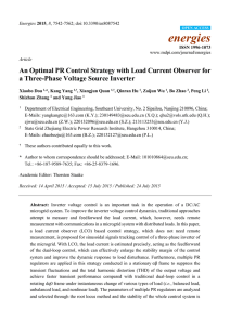 An Optimal PR Control Strategy with Load Current Observer for a