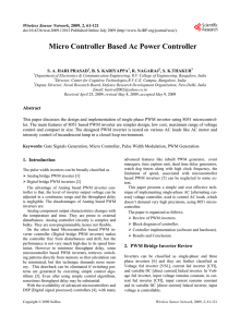 Micro Controller Based Ac Power Controller