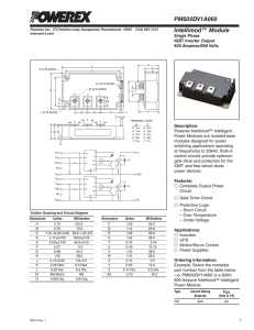 PM600DV1A060 Intelllimod Module Single Phase IGBT Inverter