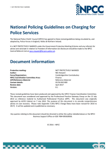 Guidelines on Charging for Police Services