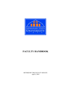 Faculty Handbook - Savannah State University