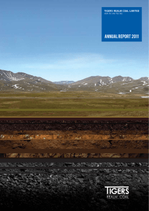 annual report 2011 - Tigers Realm Coal Limited