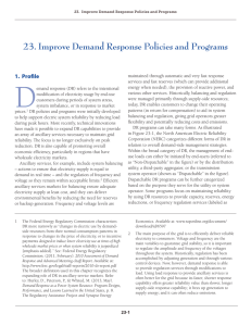 23. Improve Demand Response Policies and Programs
