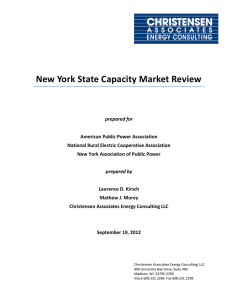 New York State Capacity Market Review