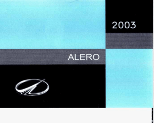 2003 Oldsmobile Alero Owner Manual