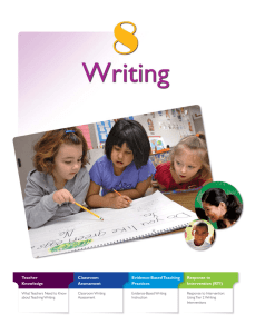 Chapter 8 Writing Teacher Knowledge Classroom Assessment