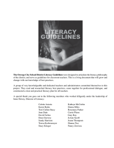 Literacy Guidelines - Oswego City School District