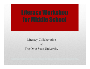 Literacy Workshop for Middle School