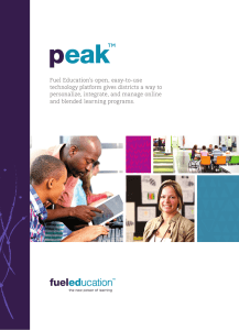 PEAK Brochure - Fuel Education