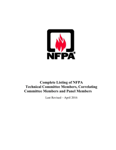 List of NFPA Technical Committees