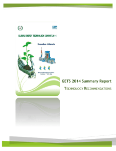 GETS 2014 Summary Report - Global Energy Technology Summit