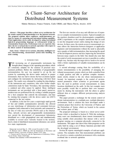 A Client-server Architecture For Distributed Measurement