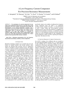 17 A Low-Frequency Current Comparator For Precision Resistance