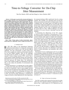 Time-to-voltage converter for on