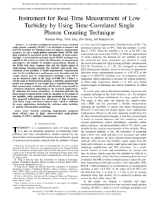 Instrument for Real-Time Measurement of Low Turbidity by Using