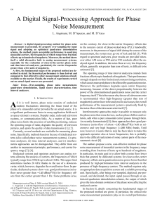 A digital signal-processing approach for phase noise measurement