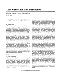 Time Generation and Distribution