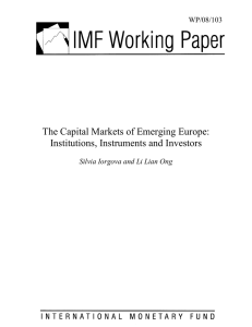 The Capital Markets of Emerging Europe