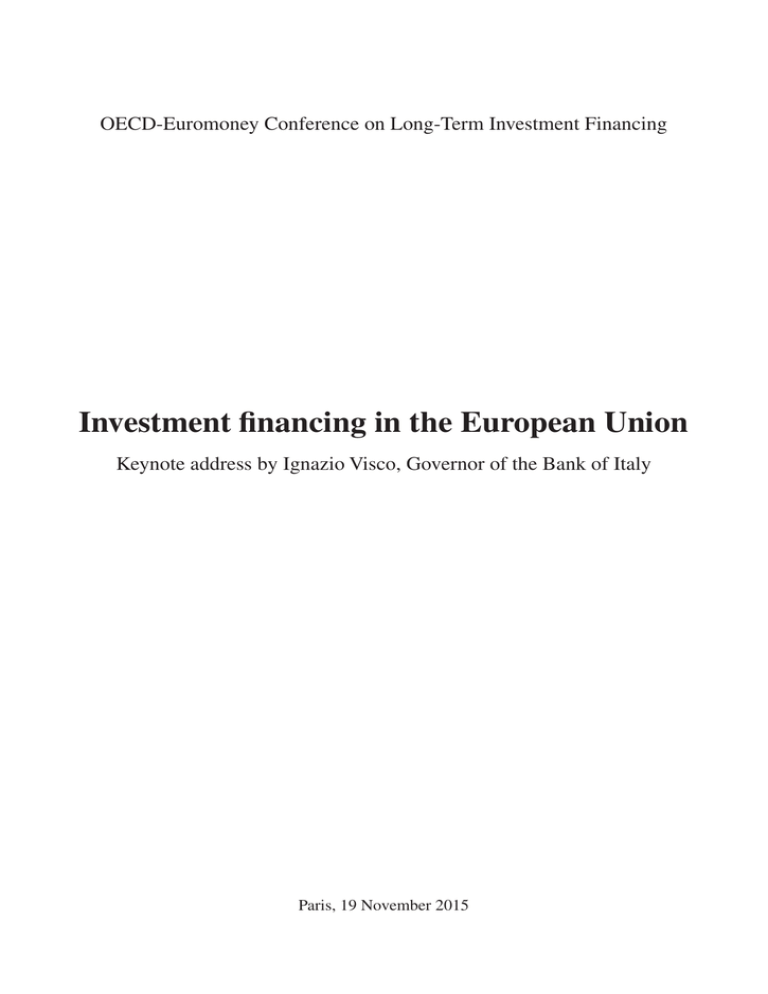 Investment Financing In The European Union Investment Financing In The European Union
