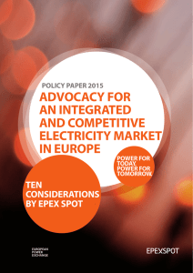 advocacy for an integrated and competitive electricity market in europe