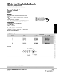 ECC 20 Amp Portable Cord Connector Catalog Pages