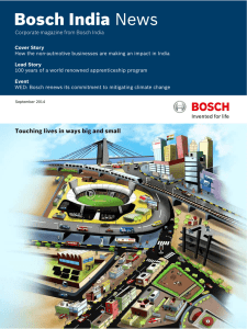 Bosch India Bosch India News | September 2014 News