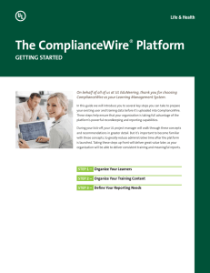 The ComplianceWire® Platform