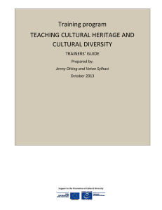 Training program TEACHING CULTURAL HERITAGE AND