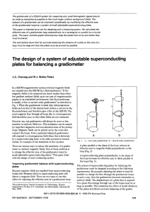 The design of a system of adjustable superconducting plates for