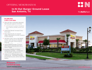 In-N-Out Burger Ground Lease San Antonio, TX