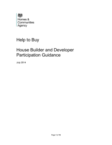 Help to Buy - House Builder and Developer Participation