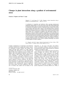 Changes in plant interactions along a gradient of environmental stress