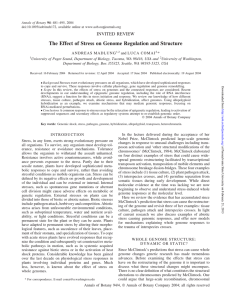 The Effect of Stress on Genome Regulation and Structure