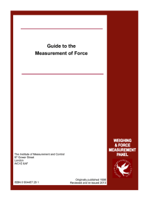 Guide to the Measurement of Force