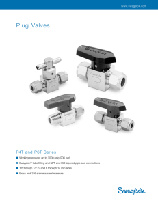 Plug Valves, P4T and P6T Series