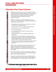Subsurface Flow Control Systems
