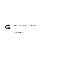 HP IPS LED Backlit Monitors User Guide