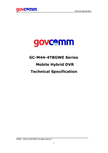 GC-M44-4TBGWE Series Mobile Hybrid DVR Technical Specification