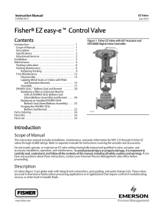 Fisher EZ easy?et Control Valve - Welcome to Emerson Process