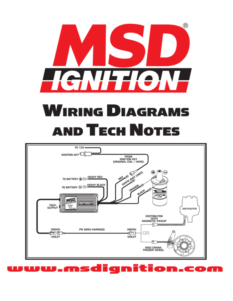 Wiring Diagrams And Tech Notes, Msd Street Fire Distributor Wiring Diagram