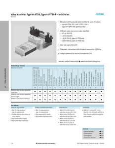 Valve Manifolds Type 44 VTSA, Type 45 VTSA-F – Inch Series