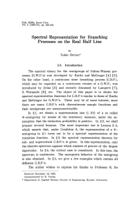 Spectral Representation for Branching Processes on the Real Half